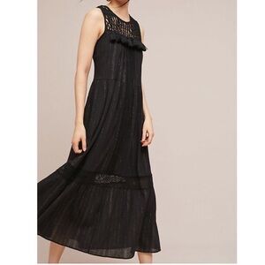 anthropologie black crochet dress By Anthropologie Crochet Halter Maxi Dress